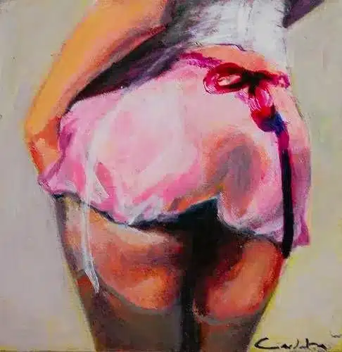 Detalle - Oleo sobre madera 10cmx10cm, Violeta Esparza (2007)