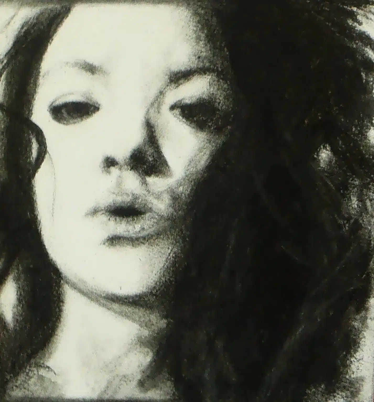 Soplando_Violeta - Carboncillo sobre papel, Violeta Esparza (2013)